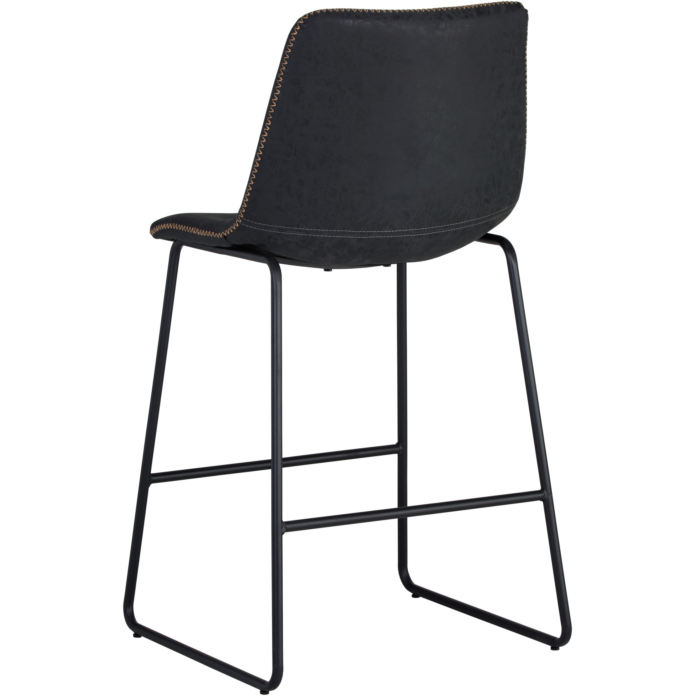 Cal 39.5 inch Antique Black Counter Stool, Set Of 2